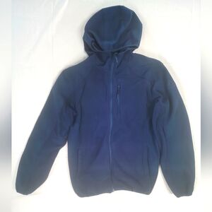 Reebok Men's Navy Blue Fleece Hooded Full Zip Jacket M